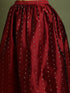 Girl's Maroon Woven Design Booti Crop Top And Long Skirt Set